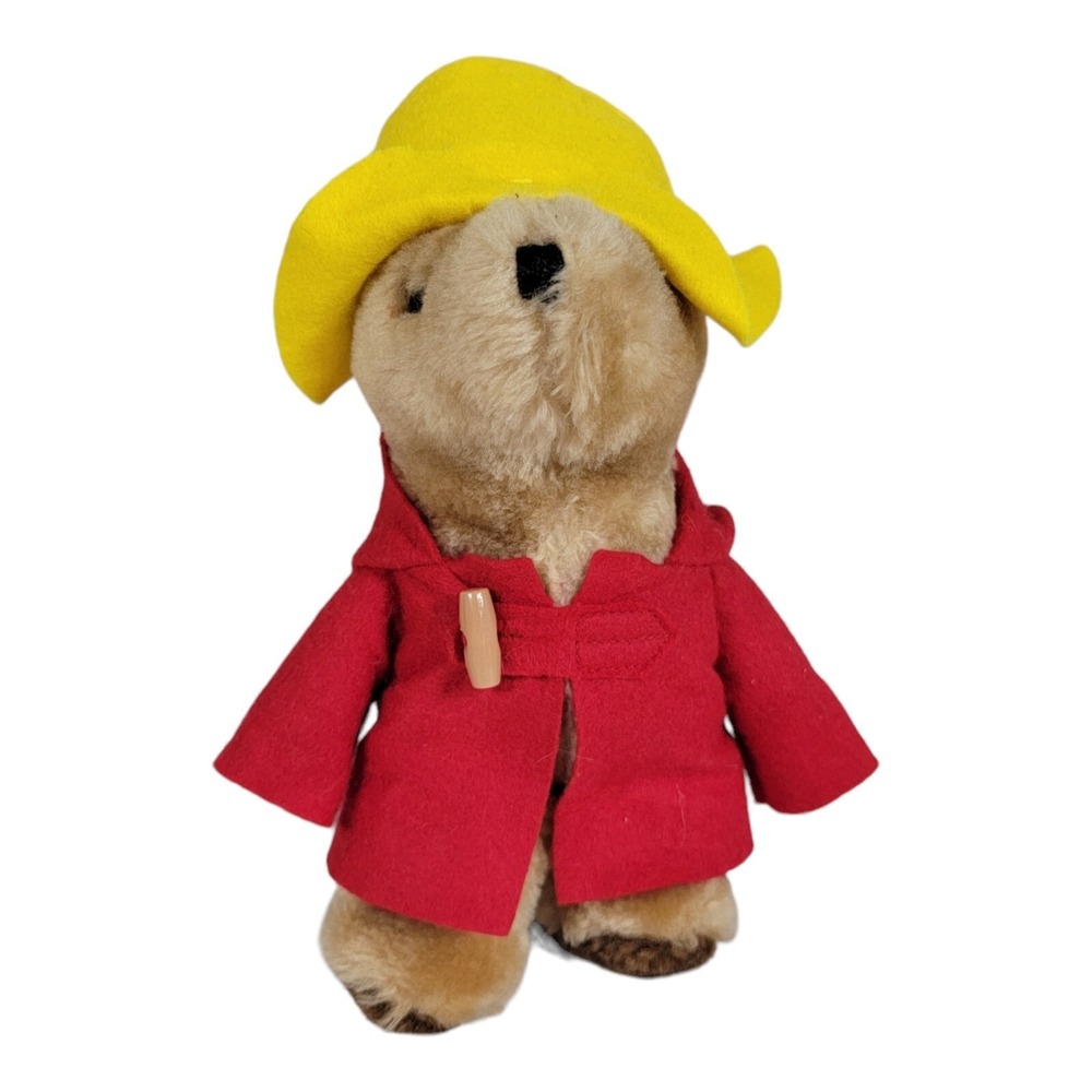 Eden Paddington‎ Teddy Bear Macys Plush Yelloe Hat Red Coat Hood 9" 1981